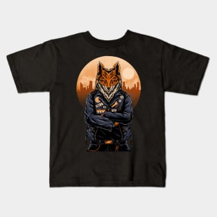 fox cyberpunk Kids T-Shirt